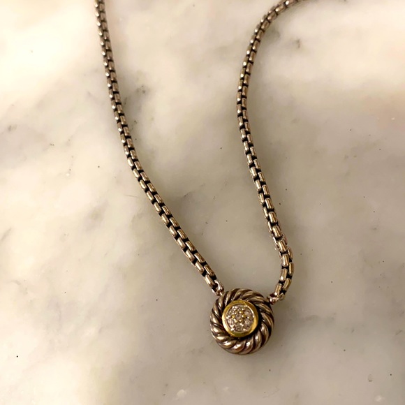 David Yurman Jewelry - David Yurman Pave Cookie Necklace